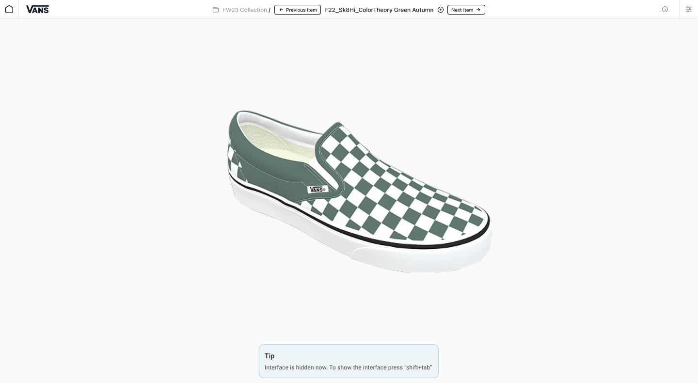 Right-panel tools — presentation mode