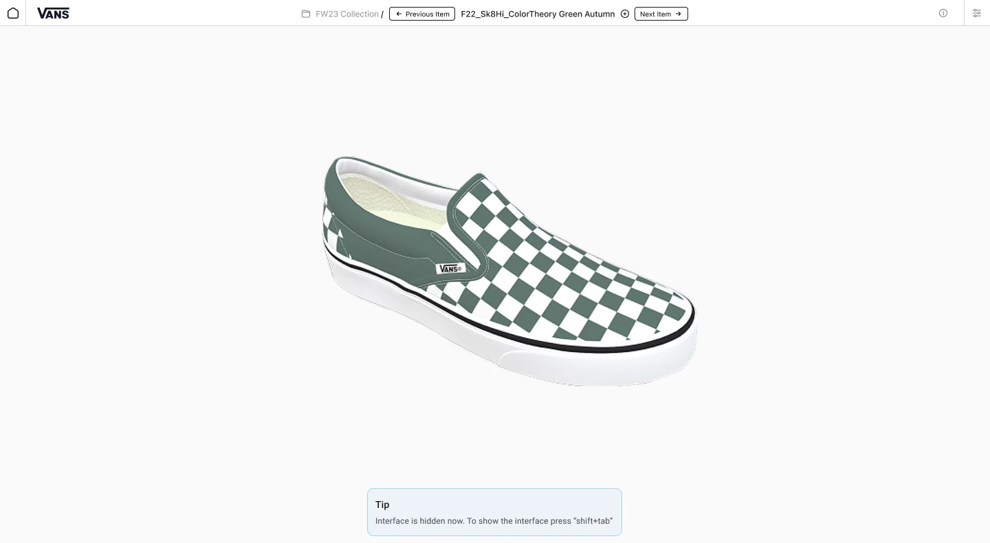 Right-panel tools — presentation mode